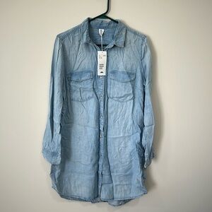 NWT H&M long sleeve denim shirt dress
